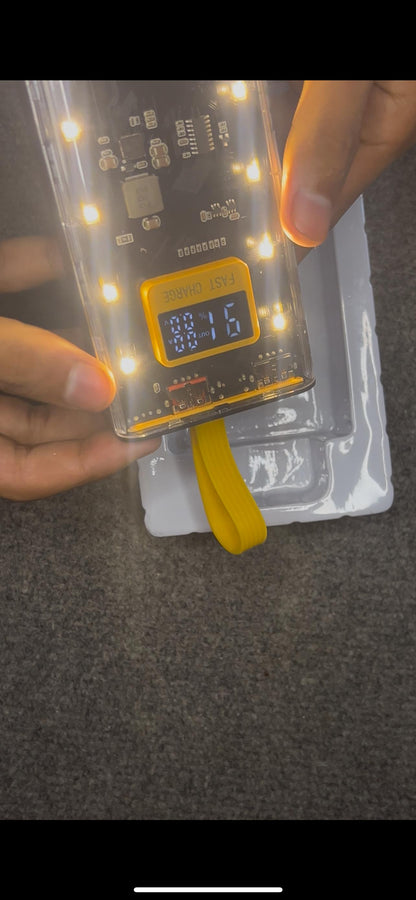 30000 MAH 120W FAST CHARGING TRANSPARENT POWER BANK