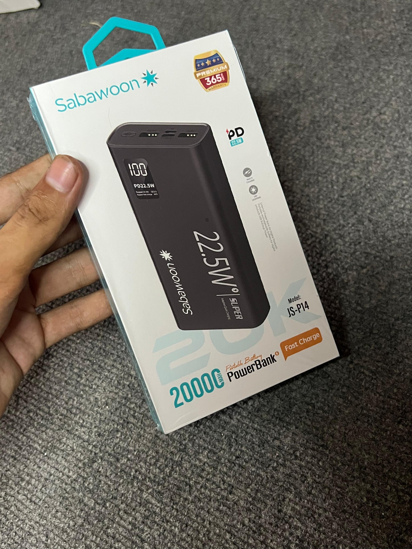 Sabawoon JS-P14 20000mAh and 10000MAH Power Bank with 22.5W Super Fast Charging .