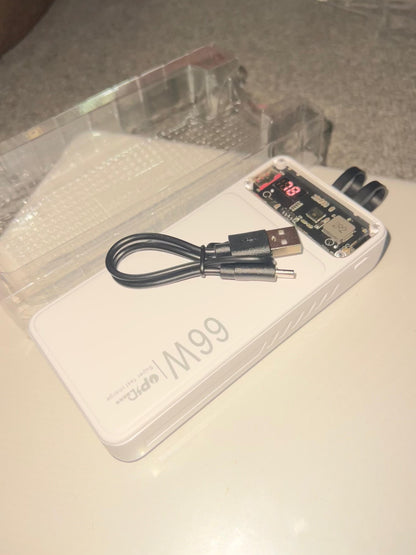 20000 MAH 66W Fast Charging Power Bank with Built-in Cables & Display